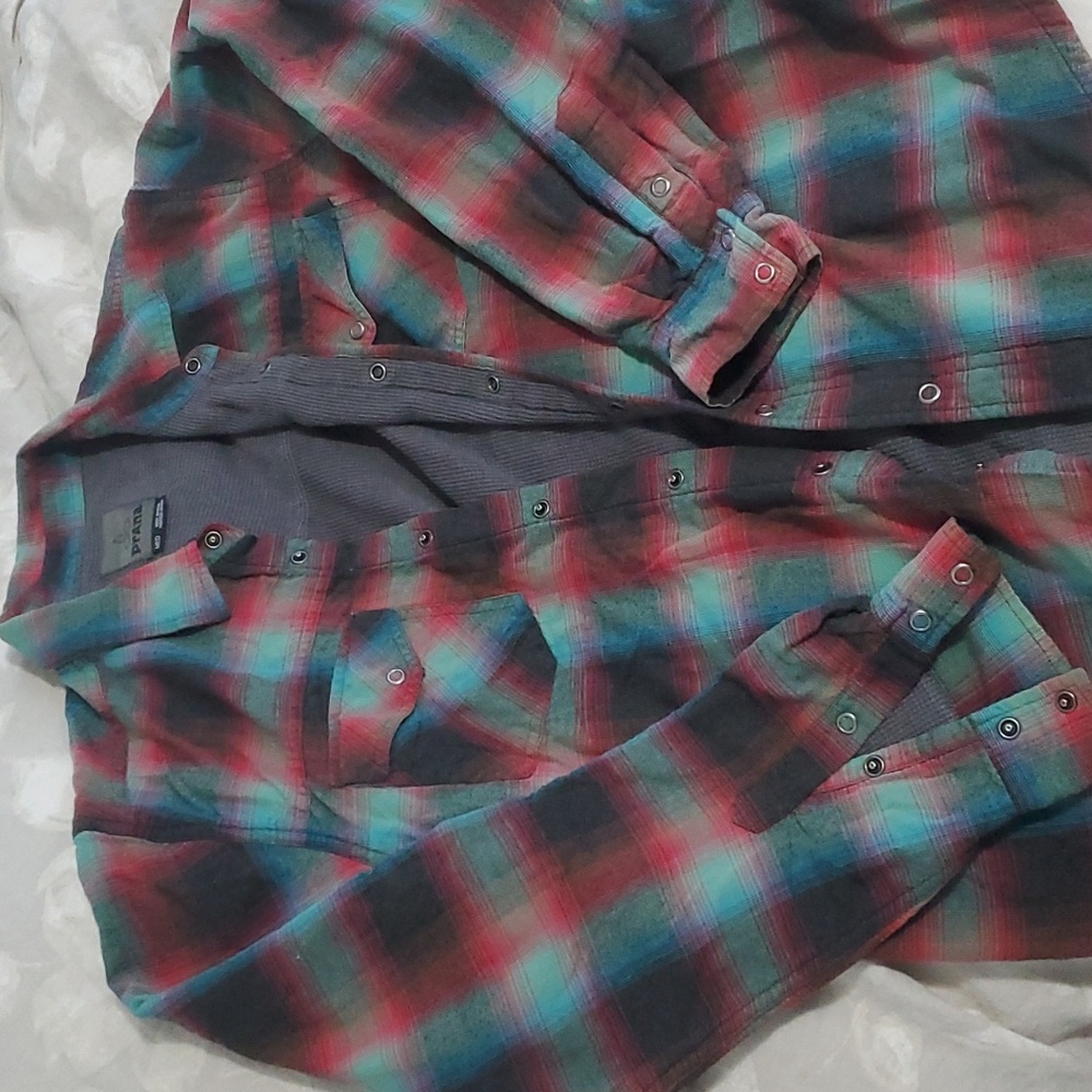 Men's Prana insulated flannel shirt jacket, M
